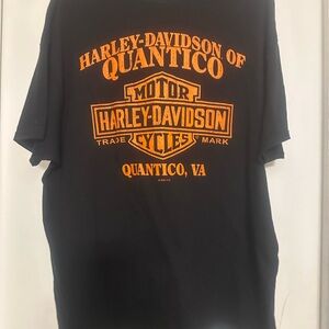 Harley-Davidson Quantico Black and Orange Tee XL